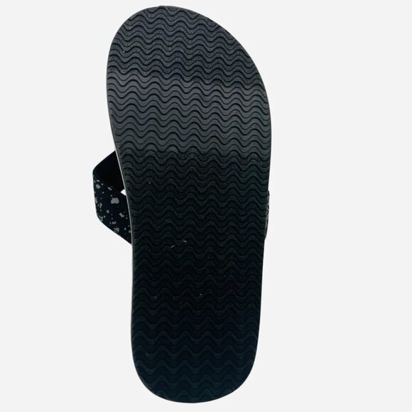 Unisex Cat & Jack Flip Flop Sandals Black Stripe Thong Open D Toe Size L 4/5 - Picture 5 of 5